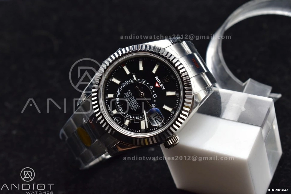 Noob Oyster SS Black Skydweller A23J Premium Best Dial 1105 on SS Bracelet Edition 0419